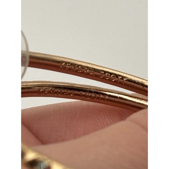 Kendra Scott Gold Studded Geometric Large Hoop Earrings - Picture 5 of 7